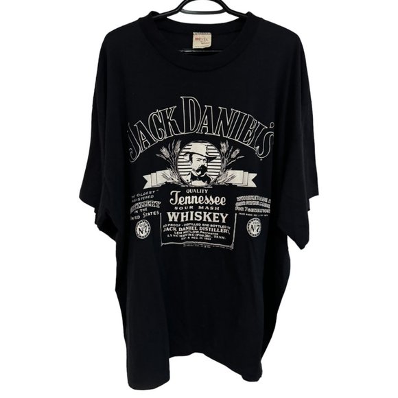 Vintage  Jack Daniel's Graphic T-shirt - Novel Teez 1988 Men's 4XL OVERSIZE - Picture 1 of 4
